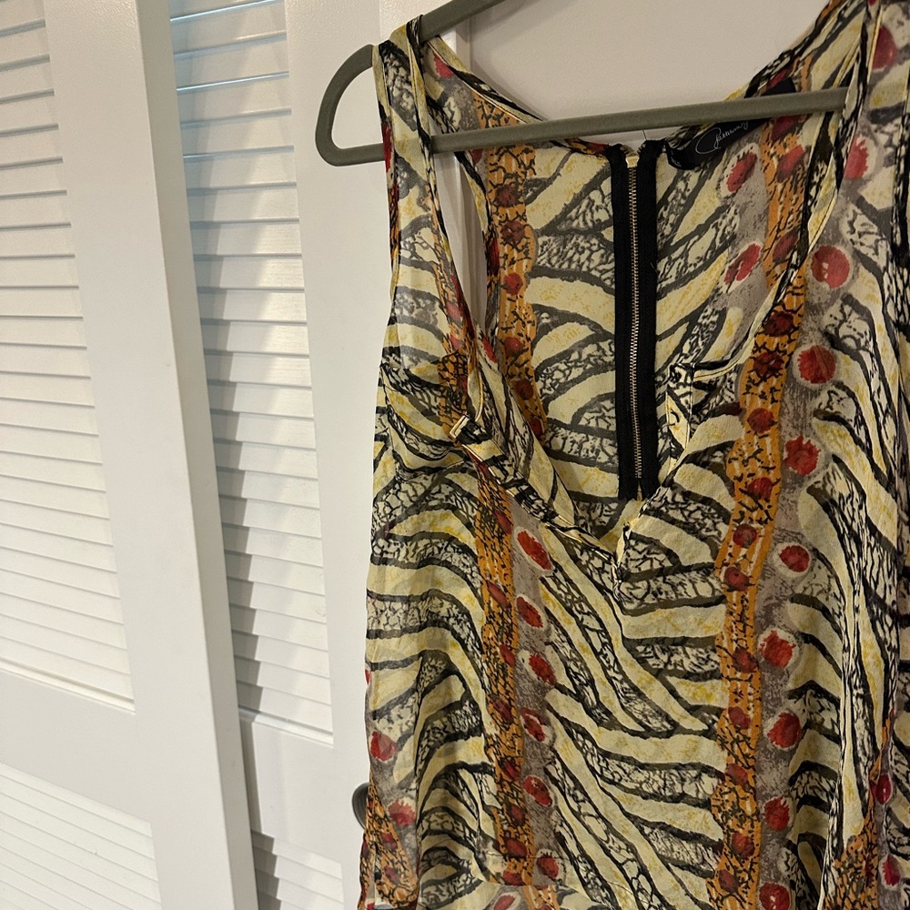 Zebra Print Sleeveless Top